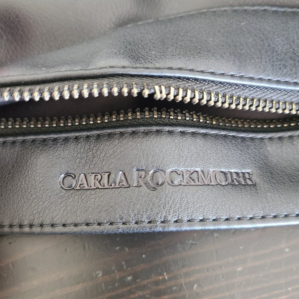 Carla Rockmore Hobo Bag Black Handbag Purse Vegan Leather - Picture 7 of 12